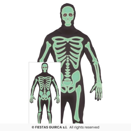 Feestbazaar Glow In The Dark Morphsuit Skelet