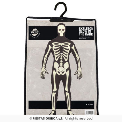 Feestbazaar Glow In The Dark Morphsuit Skelet