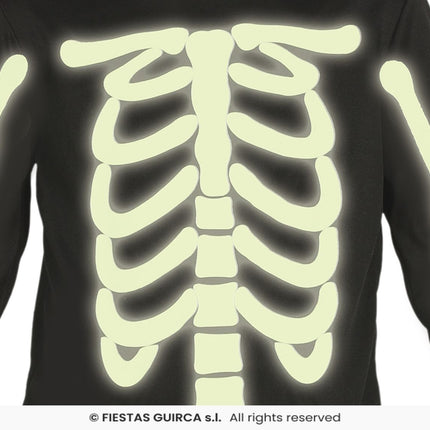 Feestbazaar Glow in the dark skeletten pak kind