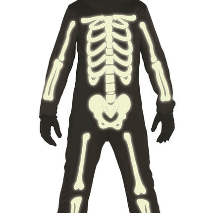 Feestbazaar Glow in the dark skeletten pak kind