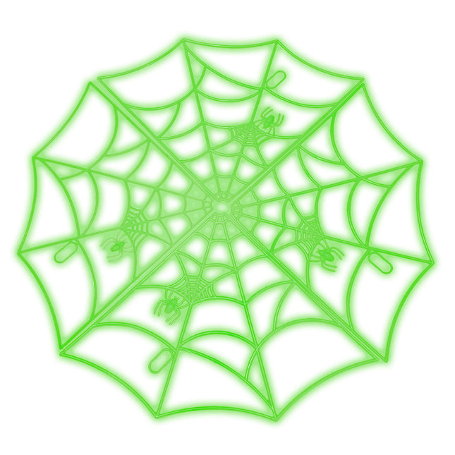 Feestbazaar Glow in the Dark Spinnenweb (60cm)