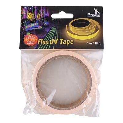 Feestbazaar Glow In The Dark UV Tape Geel (5m)