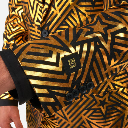 Feestbazaar Golden Geo Star Heren Pak Opposuits