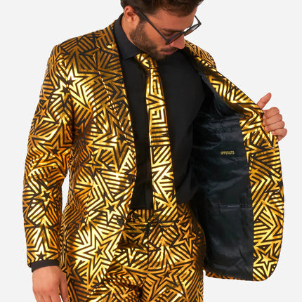 Feestbazaar Golden Geo Star Heren Pak Opposuits