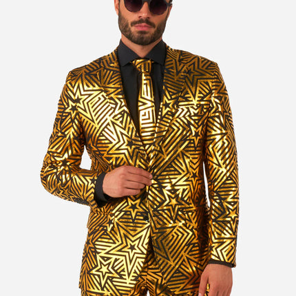Feestbazaar Golden Geo Star Heren Pak Opposuits