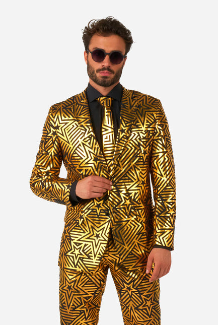 Feestbazaar Golden Geo Star Heren Pak Opposuits