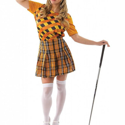Feestbazaar Golf kostuum dames carnaval oranje/zwart
