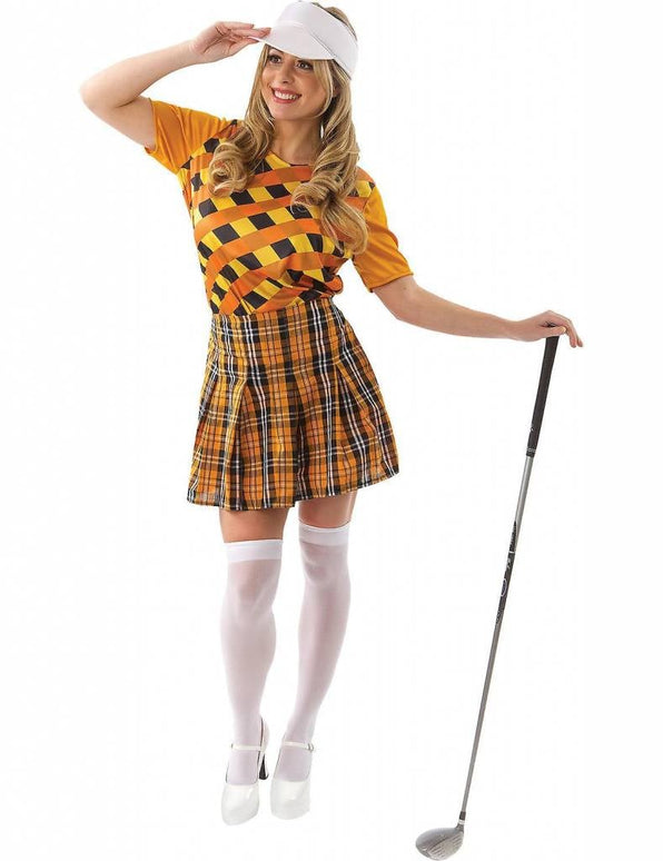 Feestbazaar Golf kostuum dames carnaval oranje/zwart