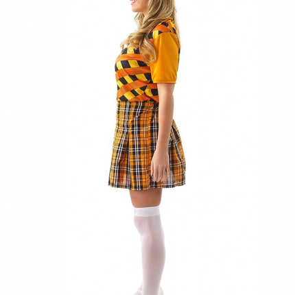 Feestbazaar Golf kostuum dames carnaval oranje/zwart