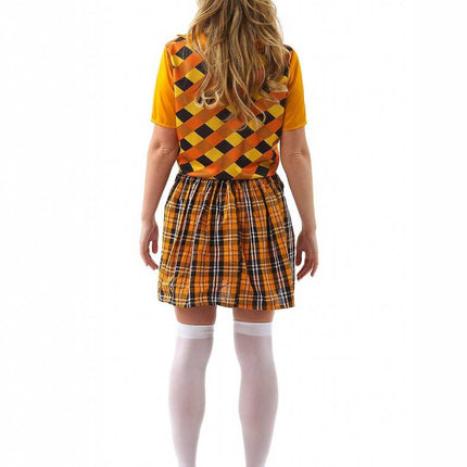 Feestbazaar Golf kostuum dames carnaval oranje/zwart