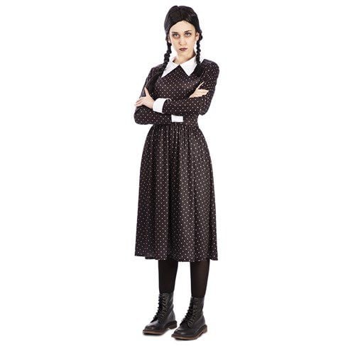 Feestbazaar Gothic Addams Family Jurk Dames