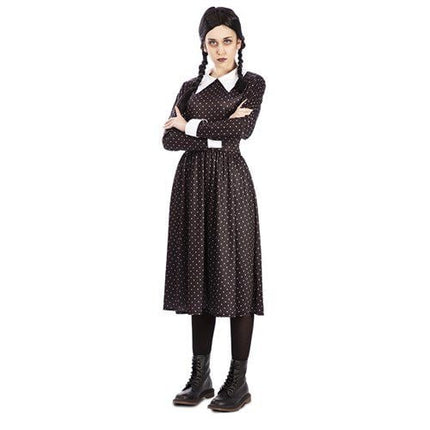 Feestbazaar Gothic Addams Family Jurk Dames