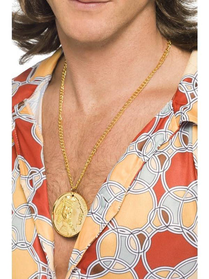 Feestbazaar Gouden 70's ketting