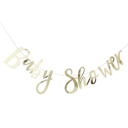 Feestbazaar Gouden Babyshower Letterslinger (1.5m)