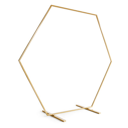 Feestbazaar Gouden Backdrop Frame Hexagon 2 meter