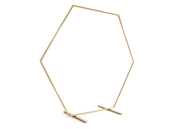 Feestbazaar Gouden Backdrop Frame Hexagon 2 meter