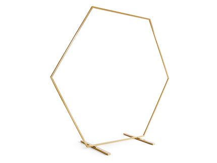 Feestbazaar Gouden Backdrop Frame Hexagon 2 meter