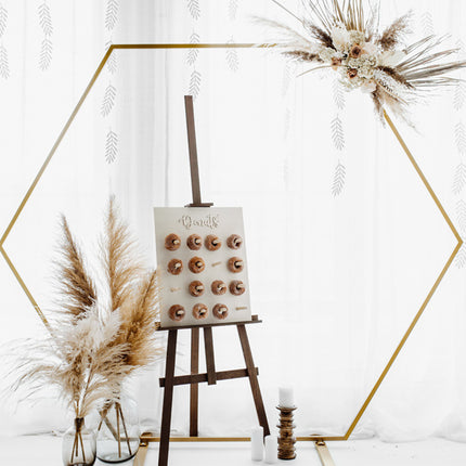 Feestbazaar Gouden Backdrop Frame Hexagon 2 meter