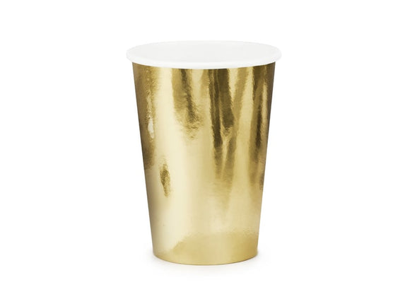 Feestbazaar Gouden Bekertjes karton 220ml (6st)