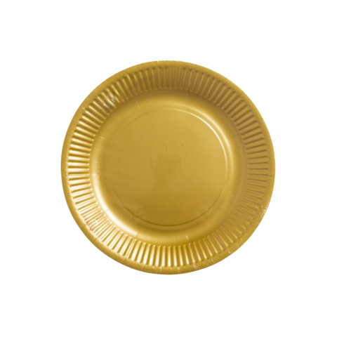 Feestbazaar Gouden Bordjes 8st (18cm)