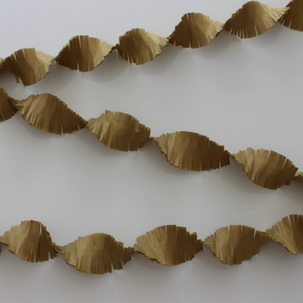 Feestbazaar Gouden Crepe Papier Slinger 6 meter