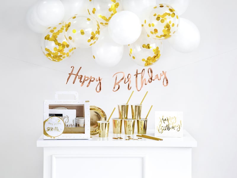 Feestbazaar Gouden Decoratieset Verjaardag