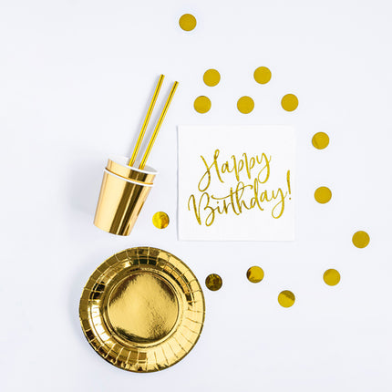 Feestbazaar Gouden Decoratieset Verjaardag