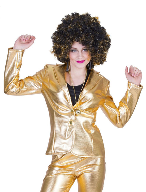 Feestbazaar Gouden disco colbert dames
