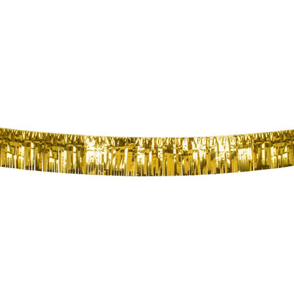 Feestbazaar Gouden franje slinger metallic (6m)