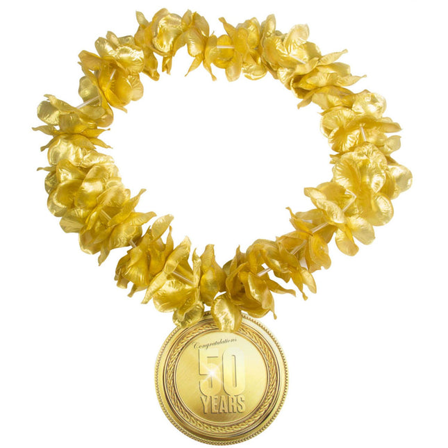 Feestbazaar Gouden Hawaii Krans 50 Jaar