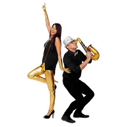 Feestbazaar Gouden legging metallic