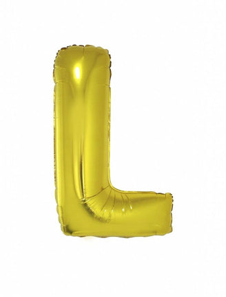 Feestbazaar Gouden letter ballon 'L' groot