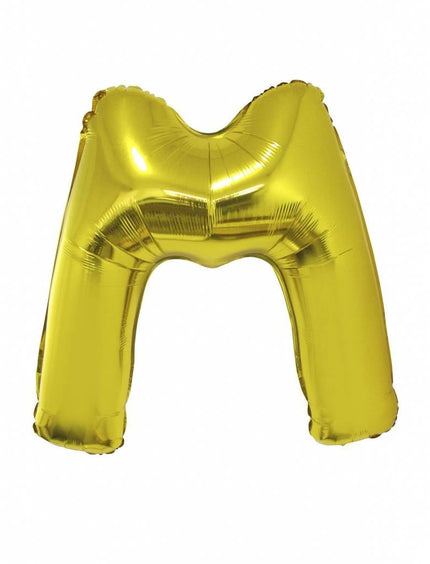 Feestbazaar Gouden letter ballon 'M' groot