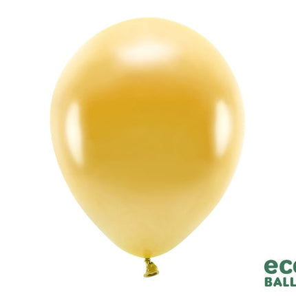 Feestbazaar Gouden metallic ballonnen Premium Organic (100st)