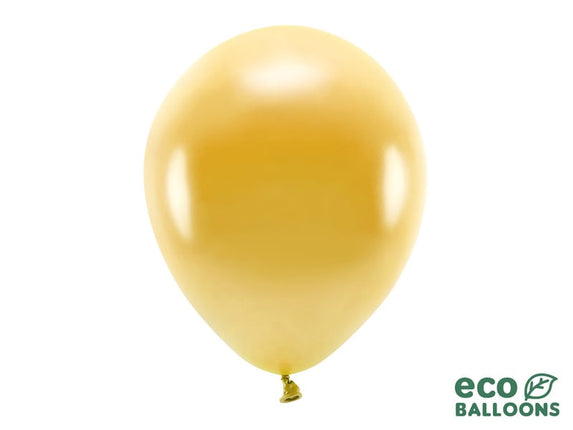 Feestbazaar Gouden metallic ballonnen Premium Organic (100st)