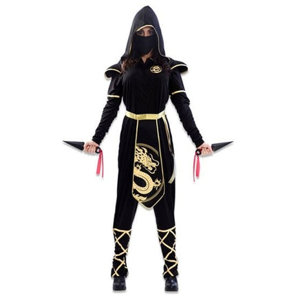 Feestbazaar Gouden Ninja Kostuum Dames