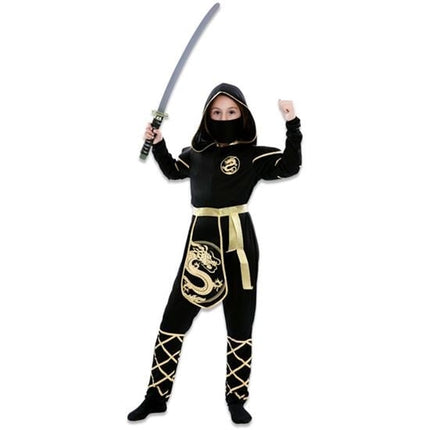 Feestbazaar Gouden Ninja Kostuum Meisje