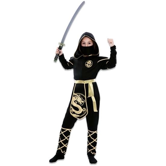 Feestbazaar Gouden Ninja Kostuum Meisje