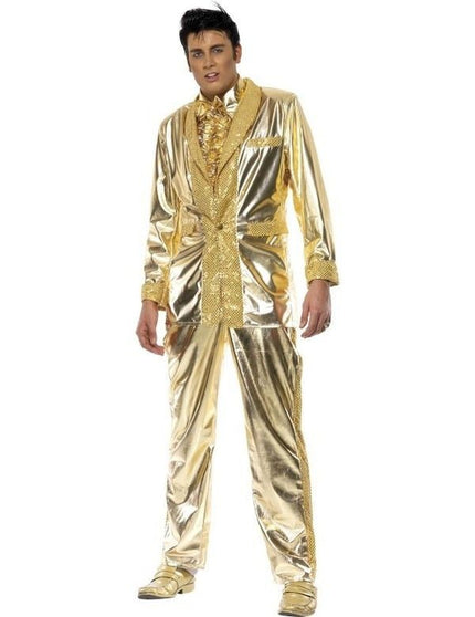 Feestbazaar Gouden Pak Elvis