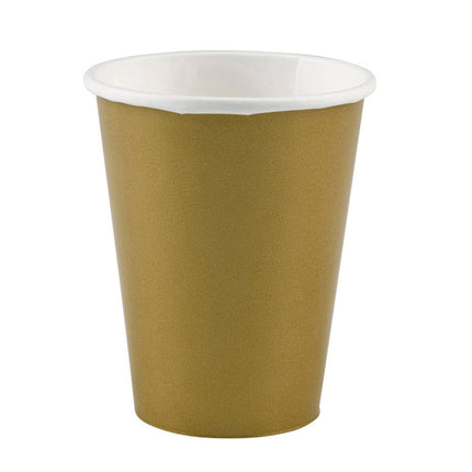 Feestbazaar Gouden Partybekers 250ml - 8 Stuks