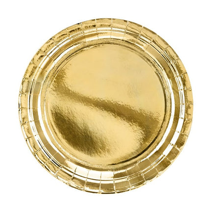 Feestbazaar Gouden Partyborden Metallic 23cm