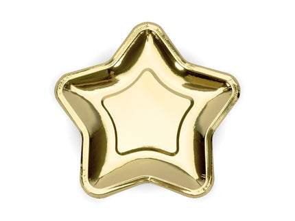 Feestbazaar Gouden Ster Borden 6 stuks