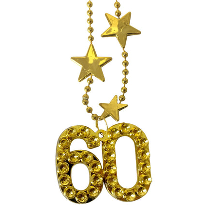 Feestbazaar Goudkleurige Ketting 60 Jaar