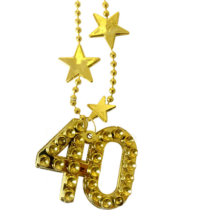 Feestbazaar Goudkleurige Ketting Ster 40 Jaar