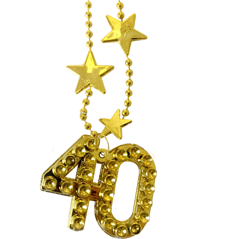 Feestbazaar Goudkleurige Ketting Ster 40 Jaar