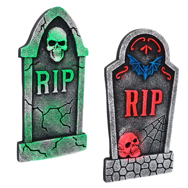 Feestbazaar Grafsteen 'RIP' Neon 41x21cm