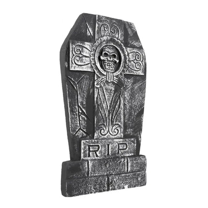Feestbazaar Grafsteen Skull Cross RIP (50x27cm)
