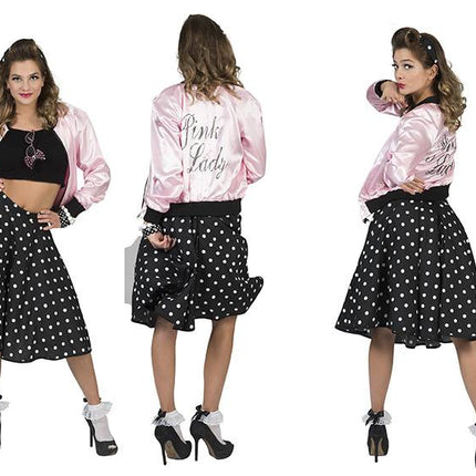 Feestbazaar Grease Jaren 50 jasje pink