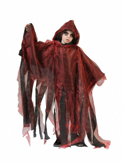 Feestbazaar Griezelige Halloween cape kind rood