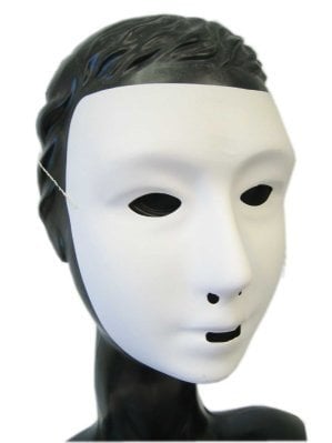 Feestbazaar Grimeermasker wit half
